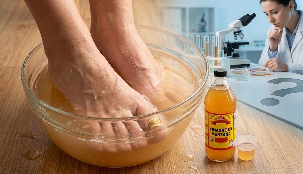 Pies en remojo con vinagre