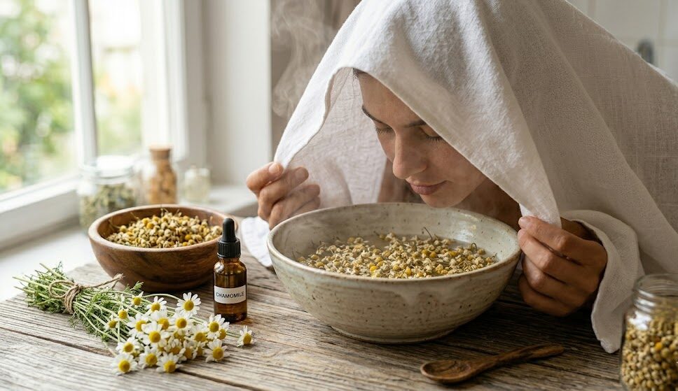 Vaporizaciones con Manzanilla